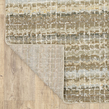 2' X 3' Ivory And Gray Abstract Area Rug