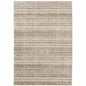 3' X 5' Gray and Ivory Abstract Power Loom Area Rug