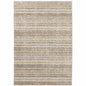 8' X 11' Gray and Ivory Abstract Power Loom Area Rug