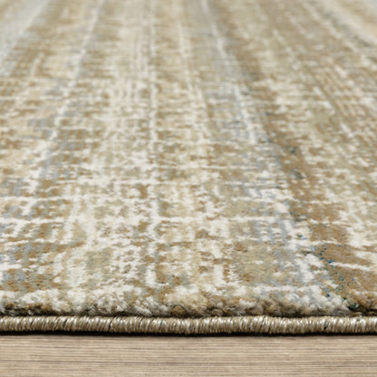 8' X 11' Gray and Ivory Abstract Power Loom Area Rug