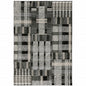 9' X 12' Gray and Black Geometric Power Loom Area Rug