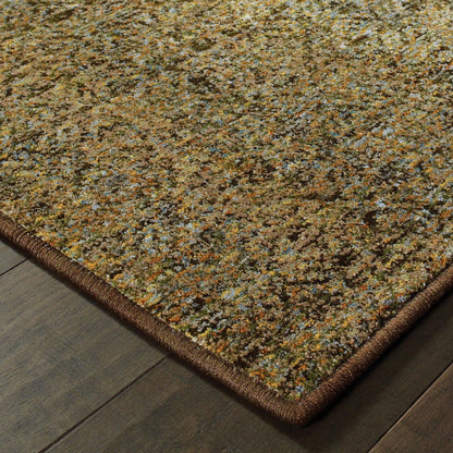 2' X 3' Green Geometric Power Loom Area Rug