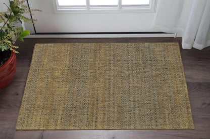 2' X 3' Green Geometric Power Loom Area Rug
