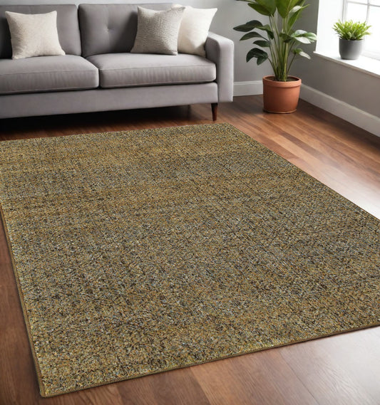 5' X 7' Green Geometric Power Loom Area Rug