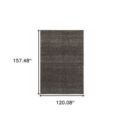 10' X 13' Gray Geometric Power Loom Area Rug