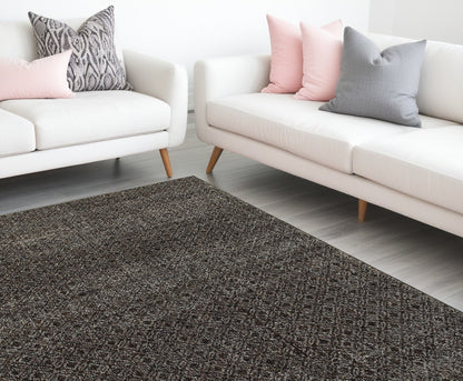 10' X 13' Gray Geometric Power Loom Area Rug