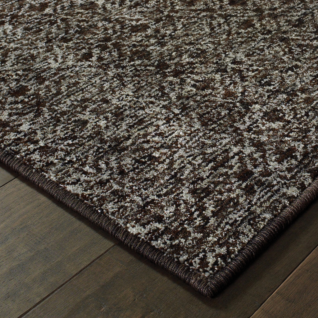 3' X 5' Gray Geometric Power Loom Area Rug