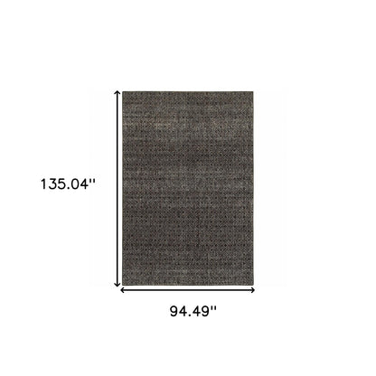 8' X 11' Gray Geometric Power Loom Area Rug