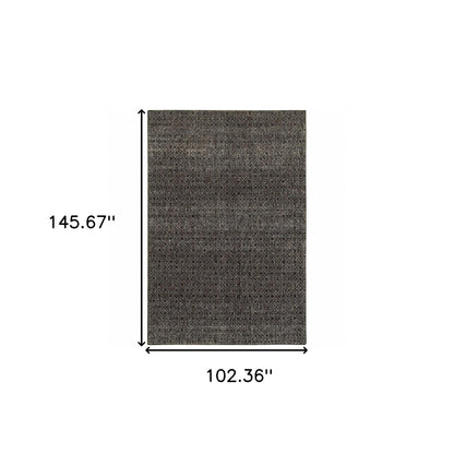 9' X 12' Gray Geometric Power Loom Area Rug