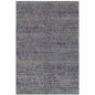 2' X 3' Blue and Ivory Power Loom Area Rug