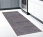 8' Runner Blue and Ivory Power Loom Runner Rug