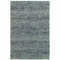 10' X 13' Blue and Gray Power Loom Area Rug