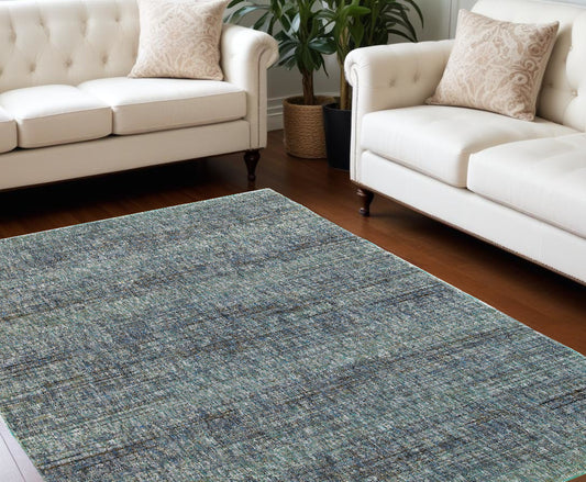 10' X 13' Blue and Gray Power Loom Area Rug