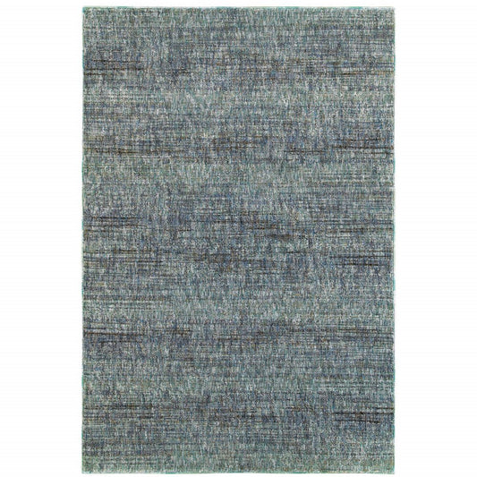2' X 3' Blue and Gray Power Loom Area Rug