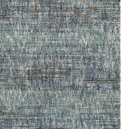 12' Blue Gray And Silver Runner Rug