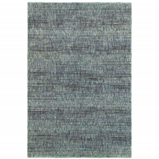 3' X 5' Blue and Gray Power Loom Area Rug