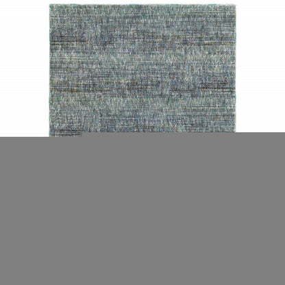 9' X 12' Blue and Gray Power Loom Area Rug