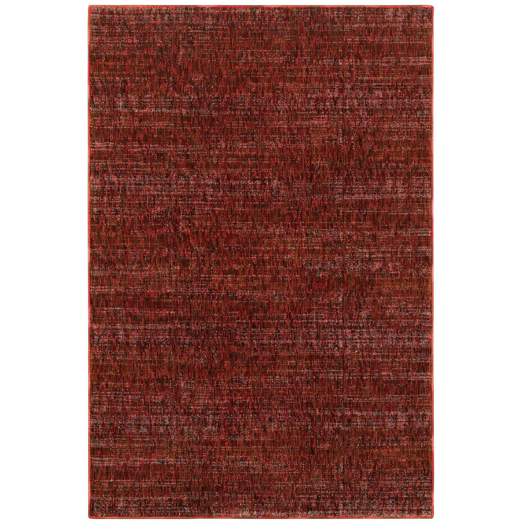 2' X 3' Red and Gray Power Loom Area Rug