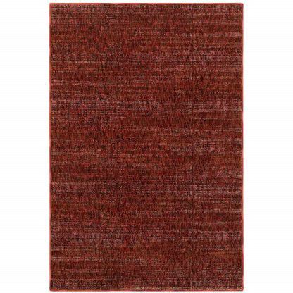 2' X 3' Red and Gray Power Loom Area Rug