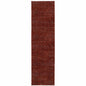 8' Red And Rust Distressed Runner Rug