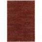 8' X 11' Red and Gray Power Loom Area Rug