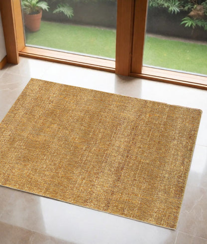 2' X 3' Brown Power Loom Area Rug