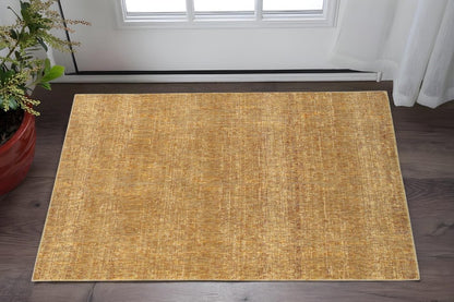 2' X 3' Brown Power Loom Area Rug