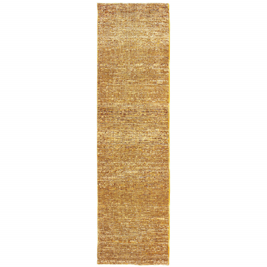 8' Runner Brown Power Loom Runner Rug