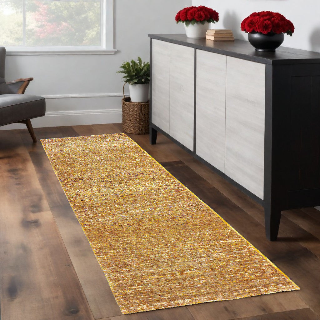 8' Runner Brown Power Loom Runner Rug