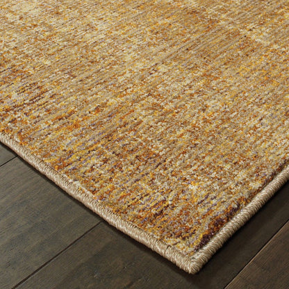 12' Brown And Ivory Runner Rug