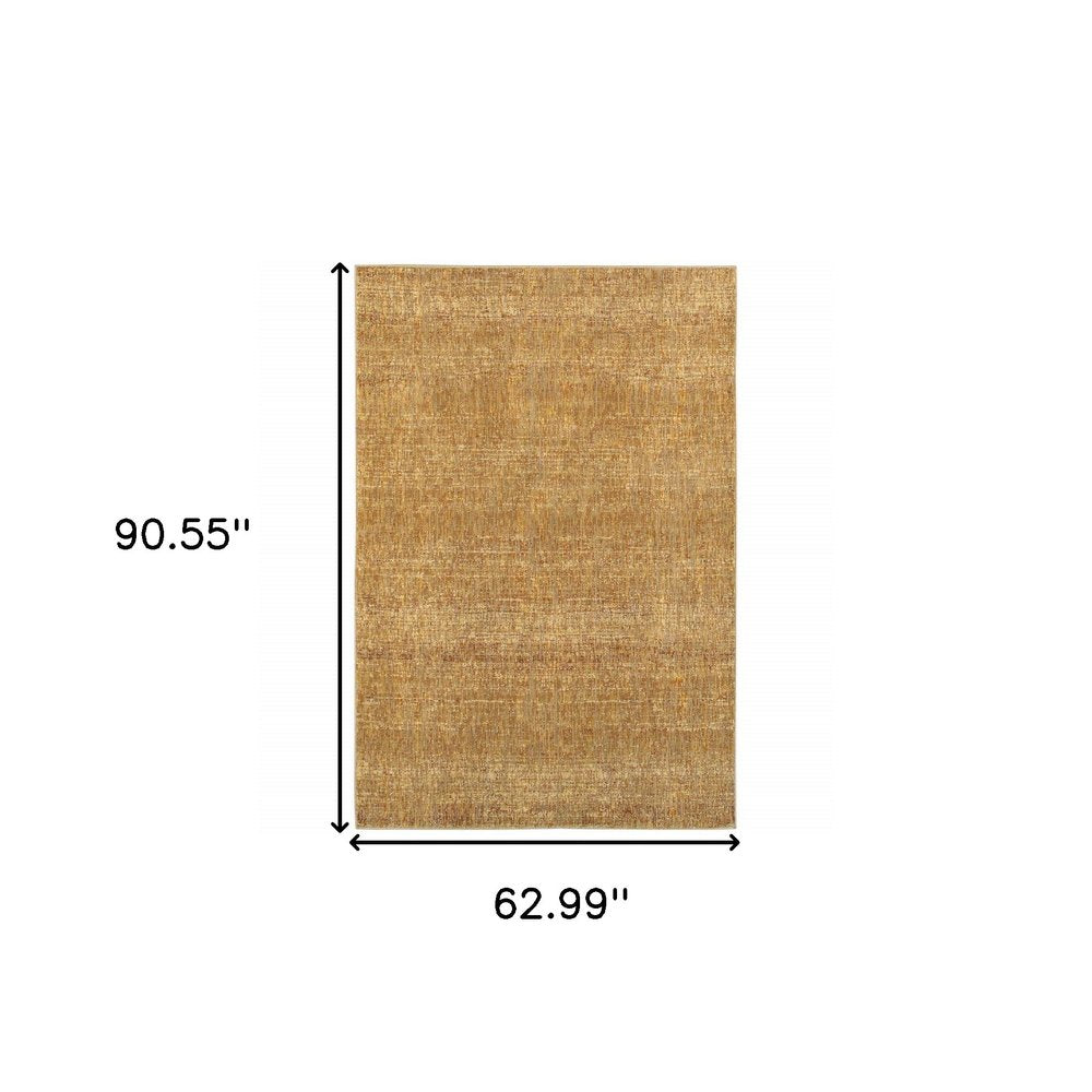 5' X 7' Brown Power Loom Area Rug