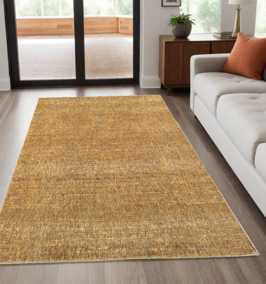 5' X 7' Brown Power Loom Area Rug