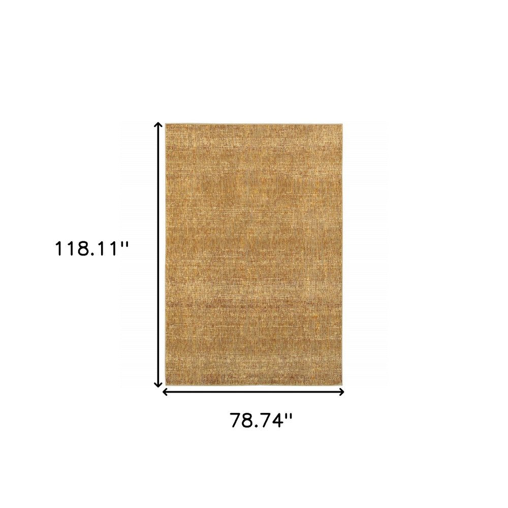7' X 10' Brown Power Loom Area Rug