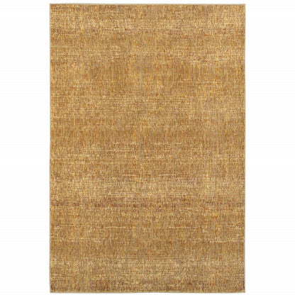 8' X 11' Gold And Yellow Distressed Area Rug