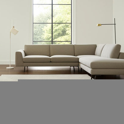 6' X 9' Beige and Ivory Geometric Power Loom Area Rug