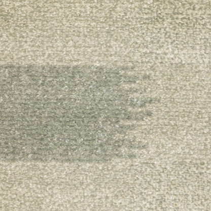2' X 8' Beige Grey Gold And Green Geometric Power Loom Stain Resistant Runner Rug