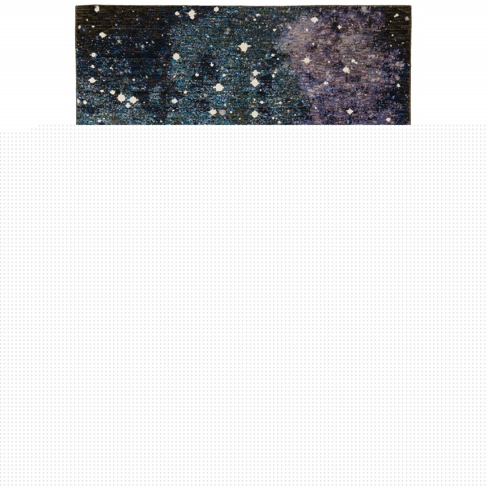 2' X 3' Purple and Ivory Abstract Power Loom Area Rug