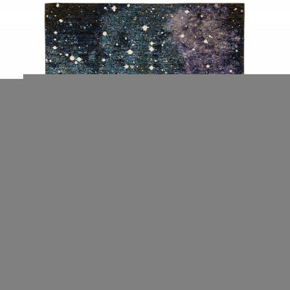 2' X 3' Purple and Ivory Abstract Power Loom Area Rug