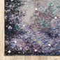 2' X 3' Purple and Ivory Abstract Power Loom Area Rug