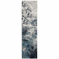 8' Gray Abstract Runner Rug