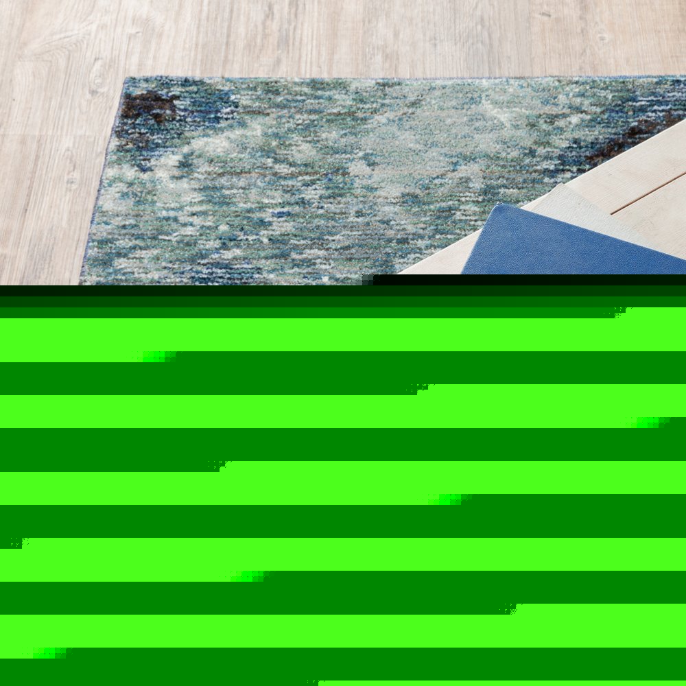 8' Gray Abstract Runner Rug