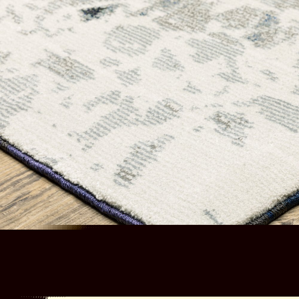 5' X 7' Gray Abstract Power Loom Area Rug