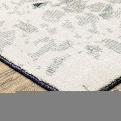 5' X 7' Gray Abstract Power Loom Area Rug