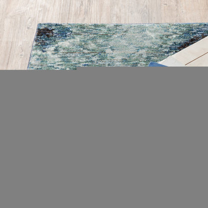 5' X 7' Gray Abstract Power Loom Area Rug