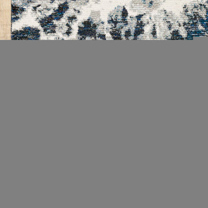 7' X 10' Gray Abstract Power Loom Area Rug