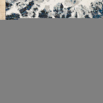 9' X 12' Gray Abstract Power Loom Area Rug