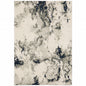 3' X 5' Gray and Black Abstract Power Loom Area Rug