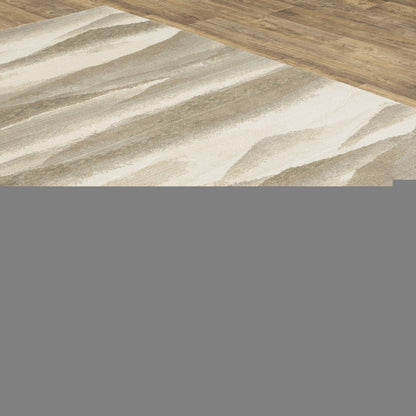 10' X 13' Blue and Gray Abstract Power Loom Area Rug