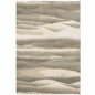 3' X 5' Blue and Gray Abstract Power Loom Area Rug