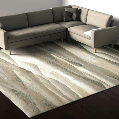 5' X 7' Blue and Gray Abstract Power Loom Area Rug
